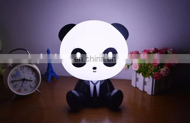 Plastic panda touch table lamp usb energy saving night light bedside lamp