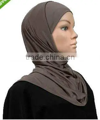 A446 Clearance Maroon SOLID COLOR TWO PIECES COTTON ISLAM HEADWEAR,MUSLIM HIJAB