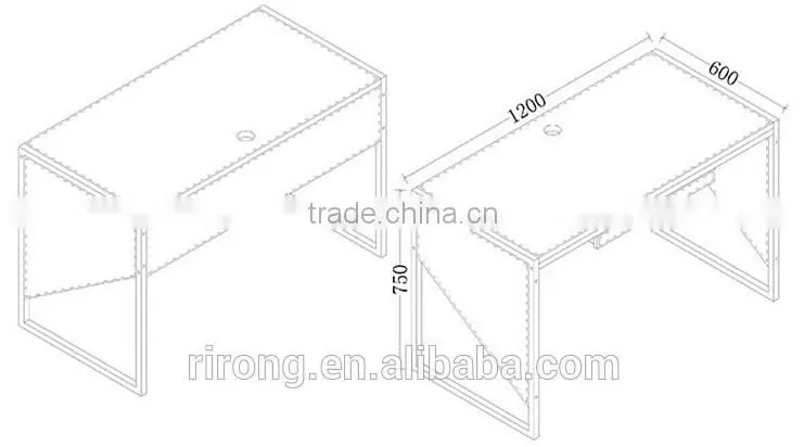 Cheap simple modern customized 1.2m panel board colorful brown wood office study cum computer table desk for 1 person