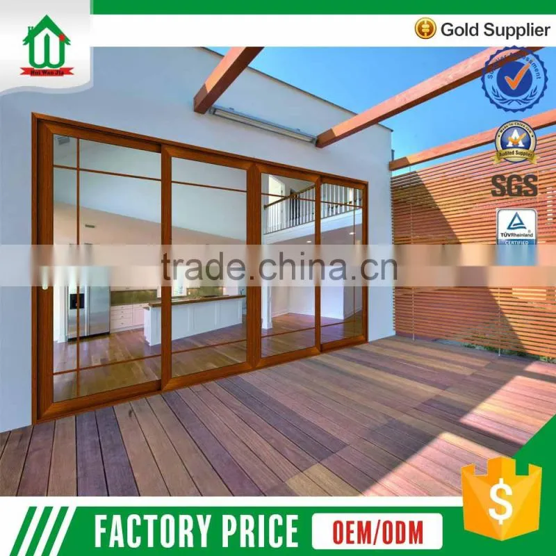 Customized design foshional double glass aluminum sliding door