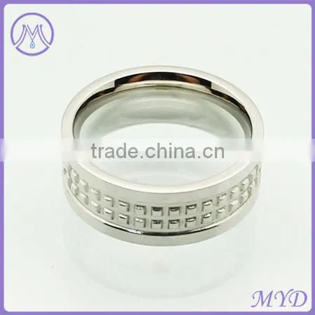 Holiday Christmas Jewelry Gift Stud Spots Design Stainless Steel Ring Band