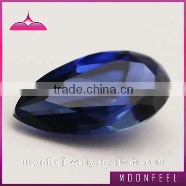 blue spinel pear shape gemstone beads