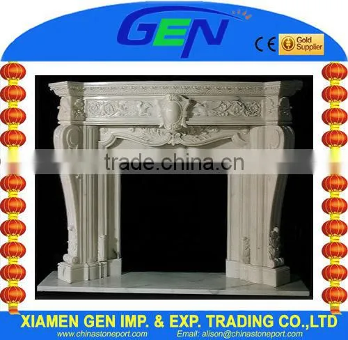 Double-Deck Beautiful Marble Fireplace