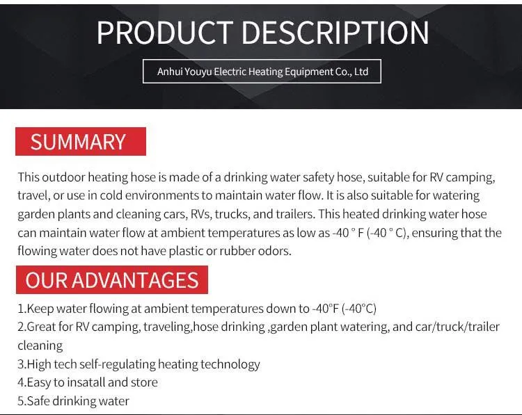 Factory Wholesale Heated Drinking Water Hose for RV and Garden From OEM Factory