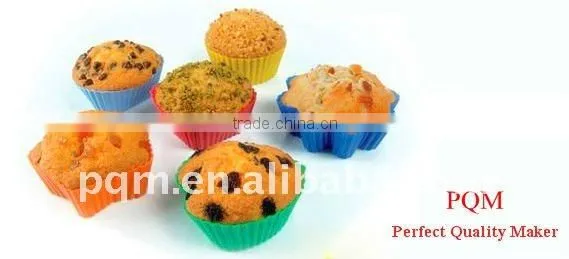 Safet and healthy purple egg tart cup shape silicone cake mold 001A