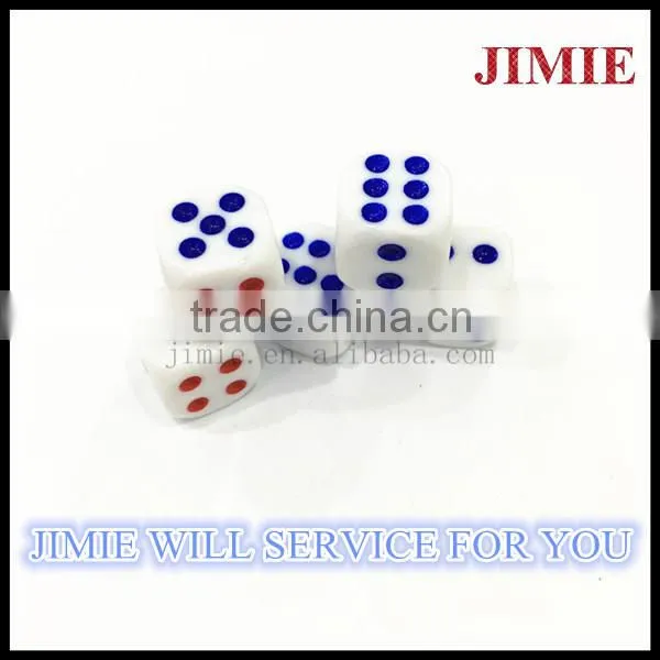 13mm acrylic playing dice with colored dots