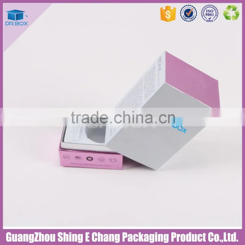 China manufacturer recyclable cosmetic packaging box with cork base