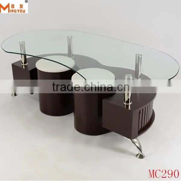 modern glass top high gloss coffee table