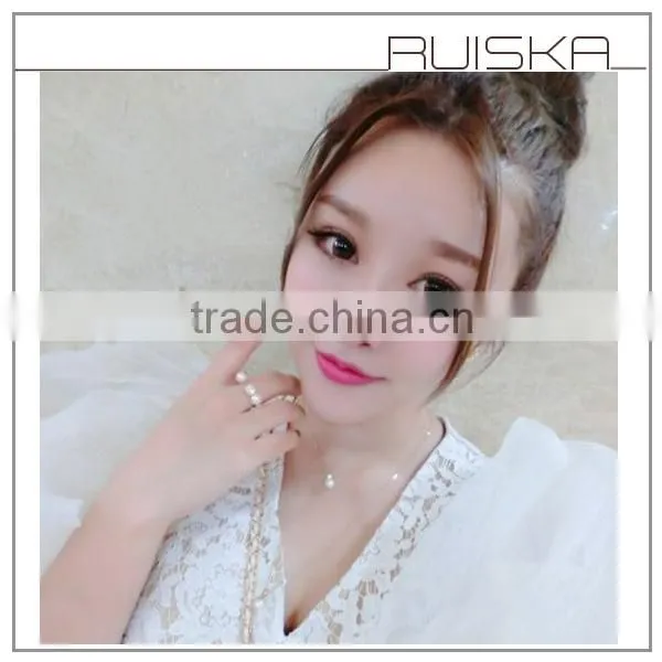 Open Imitation Pearl And Zircon Finger Ring