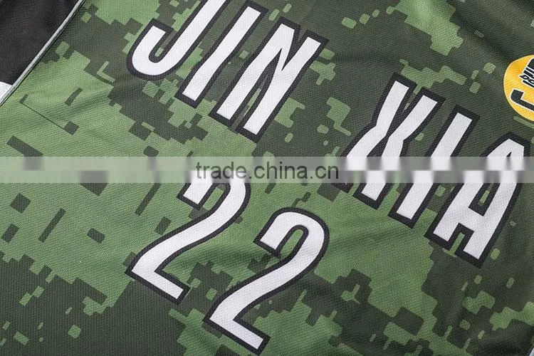 cheap price unisex submation reversible camo basketball uniform with cap