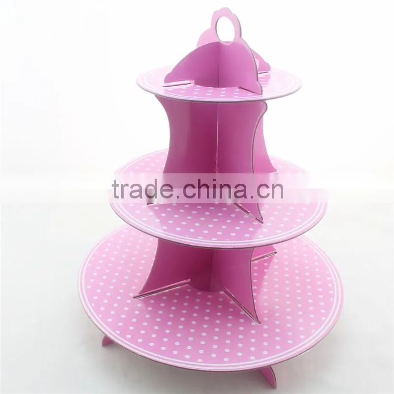 Christmas Party Decoration 3 Tier Paper Cupcake Stand