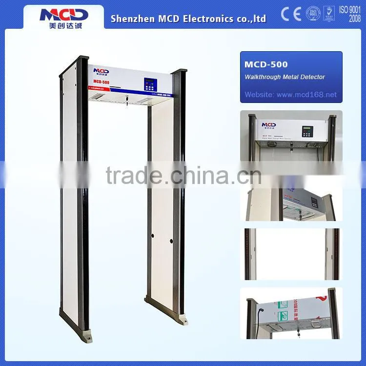 Hot selling walk through metal detector gate price with 6 detecting zone and LED Display