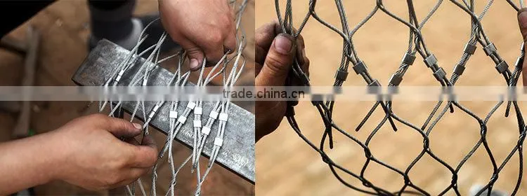 aviary knotted rope wire mesh animal mesh fence