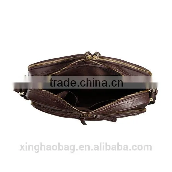 Cheap vintage adjustable leather messenger bag