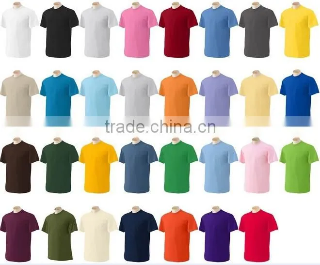 Custom Made O-neck Bulk Blank Cotton 180gsm T-shirt