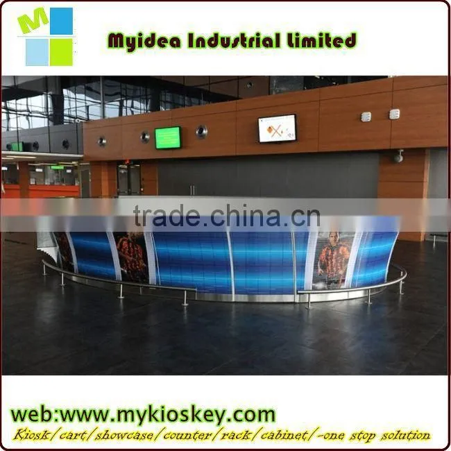 Modern Glass Wood Led Lighted Bar Counter bar counter design