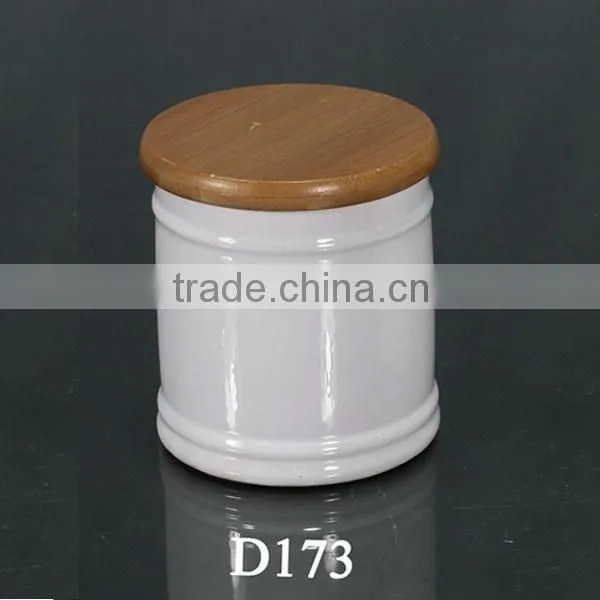 Hot sale cute jars fine white porcelain storage canisters