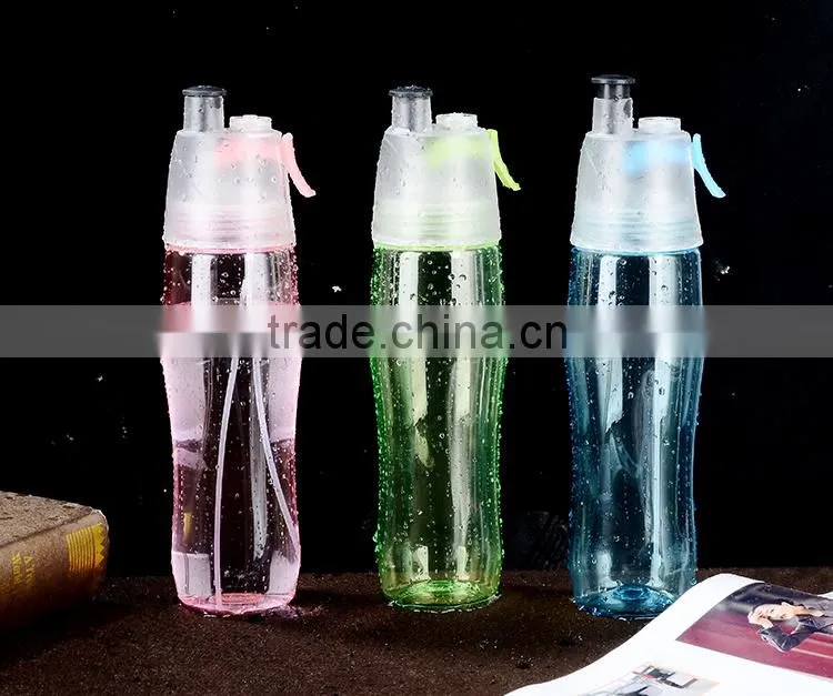 500ml Double wall PE Clear mist &sip Cool-Keeping water bottle