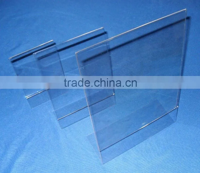 Acrylic poster holder for counter display