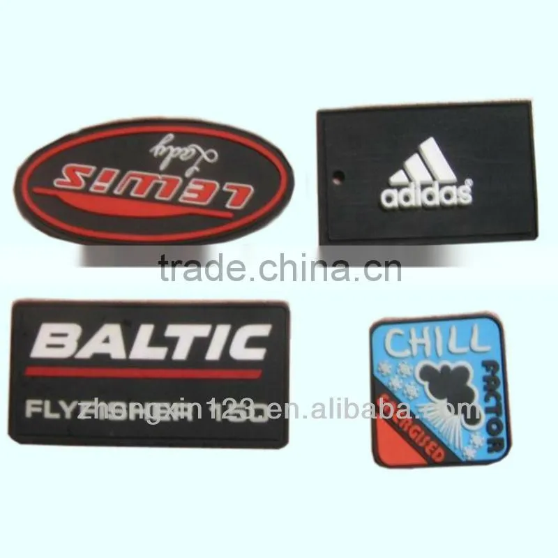 customized shape embossed debossed gament logo trademark