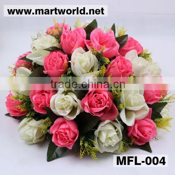 Wholesale wedding artificial flower bouquets; Decorative rose bouquet for home,hotel,event,party&wedding decoration(MFL-004)