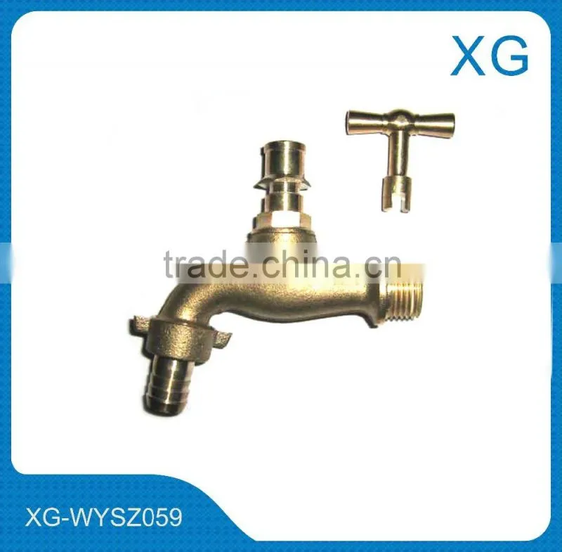 Cheap price brass body brass ball water tap with lock/garden water faucet with lock/Child lockable water bibcock water faucet