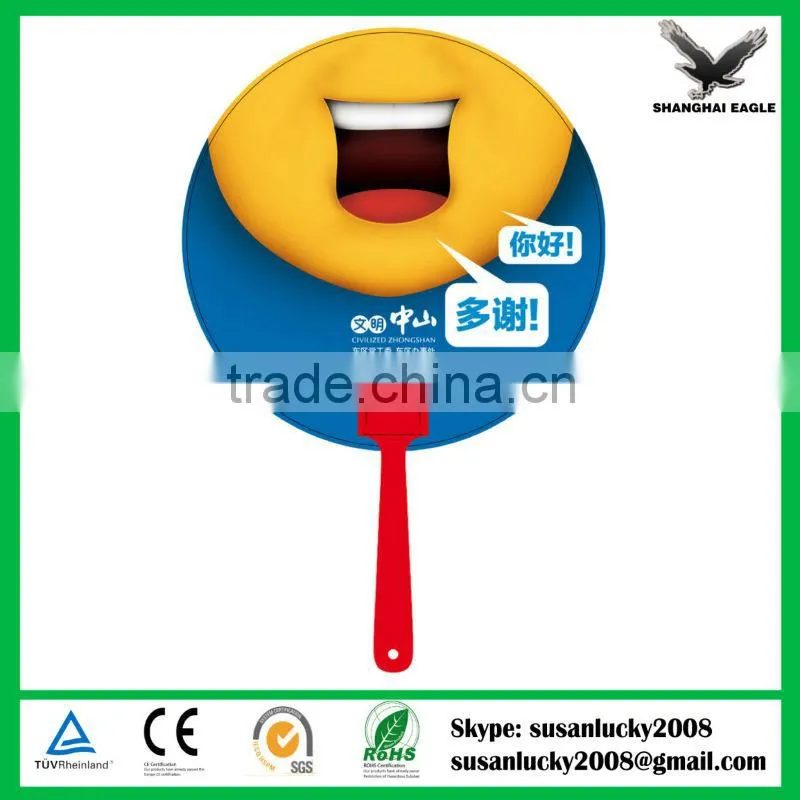 Bowling shape sport adversting printed PP fan (directly from factory)