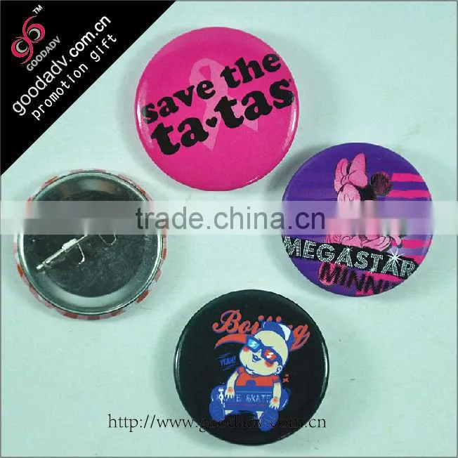 Guangzhou factory produce free stytle lovely blank button badges