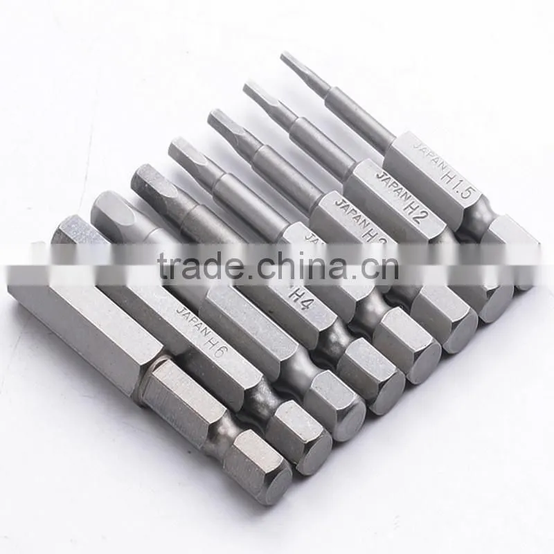 2Pcs 50mm 1/4 Inch Hex Shank Magnetic Hex Head Screwdriver Bits Electric screwdriver set AR-58