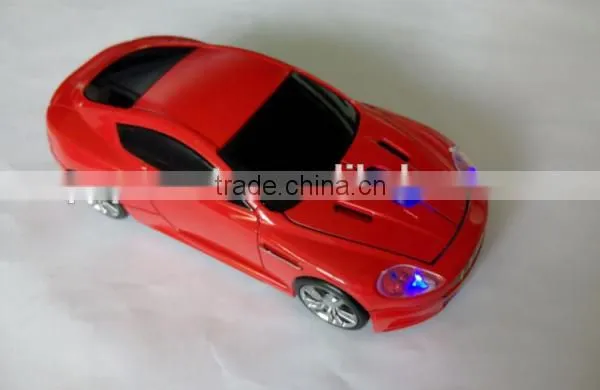 Promotional Gift Computer 2.4G wireless car shaped mouse with usb mini receiver