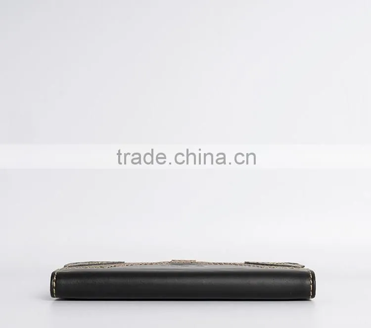 Hot card slot wallet genuine leather flip case for iphone6 plus