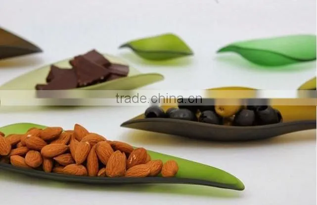 2015 New Products Creative Handmade Colored Glass Plate for wedding centerpieces