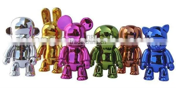 Transparent plastic bear toys,pvc bear figure crafts