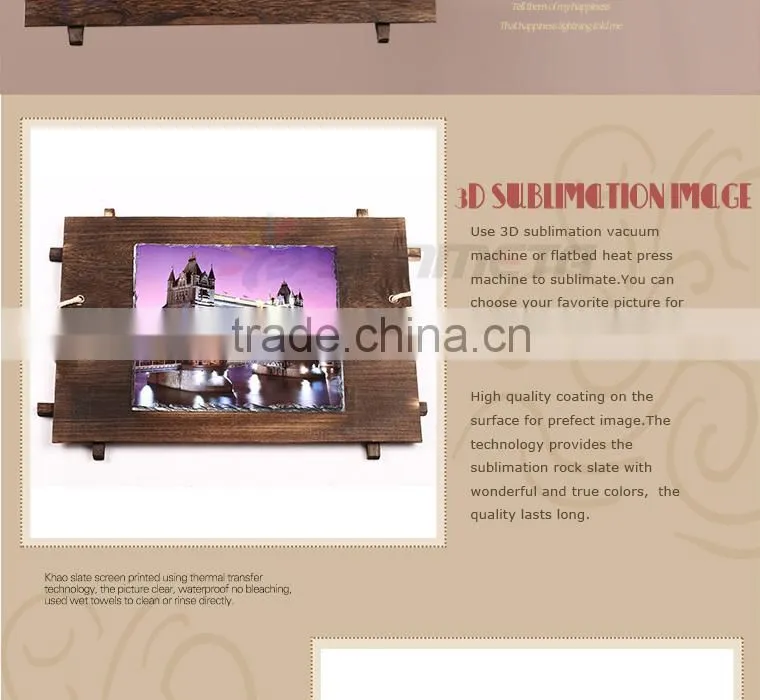 Sunmeta sublimation wooden rock photo frame wall hanging SH40