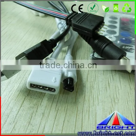 DC12V/D5V/DC24V 24 Key IR Remote Control,RGB LED Strip Controller