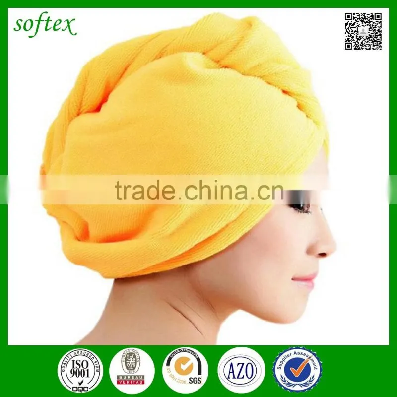 China wholesale cheap Super Absorbent microfiber custom turbie twist hair towel