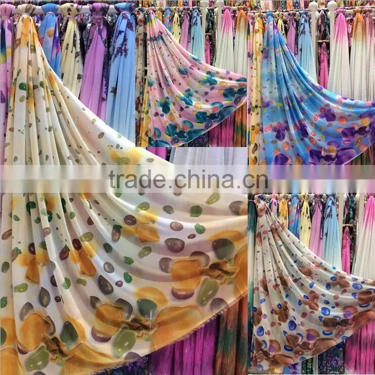 100% Polyester flowers digital printed chiffon fabric for cheap sale