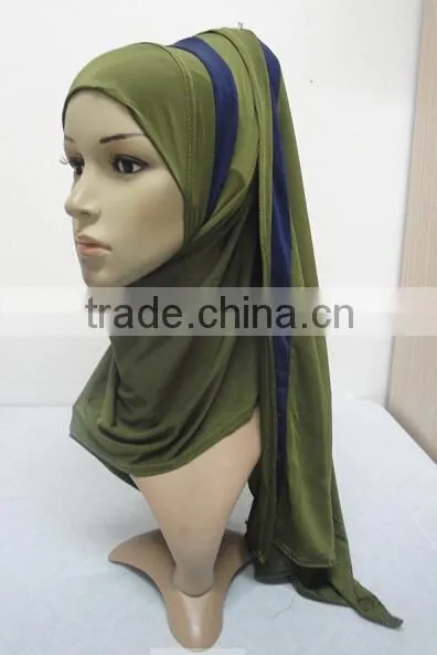 H301 latest one piece instant hijab with shawl,muslim scarf