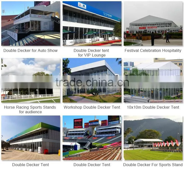 Double story tent for sport events