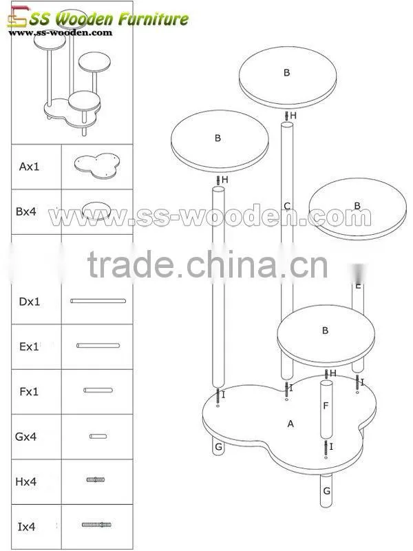 Home decorative outdoor flower pot stands FS-4343725