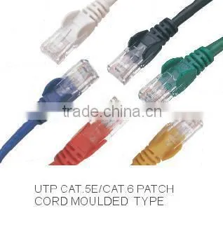 UTP Cat5E/Cat6 4P4C moulded patch cord/network cable