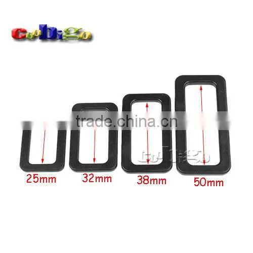 Looploc Plastic Rectangular Ring Buckle for Webbing Straps Backpack #FLC440-25B/32B/38B/50B