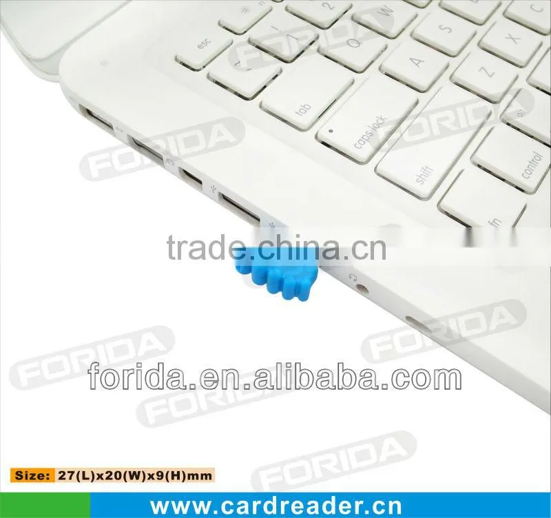foot shape promotional gifts micro sd card reader