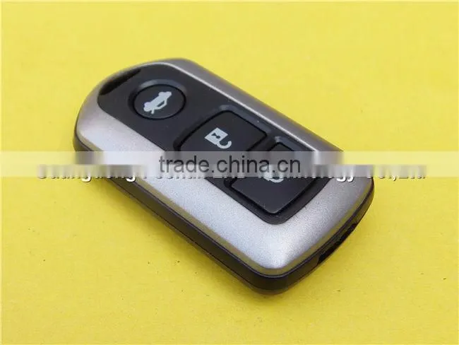 Hot sale 3 buttons remote key case fob for Toyota silver car key