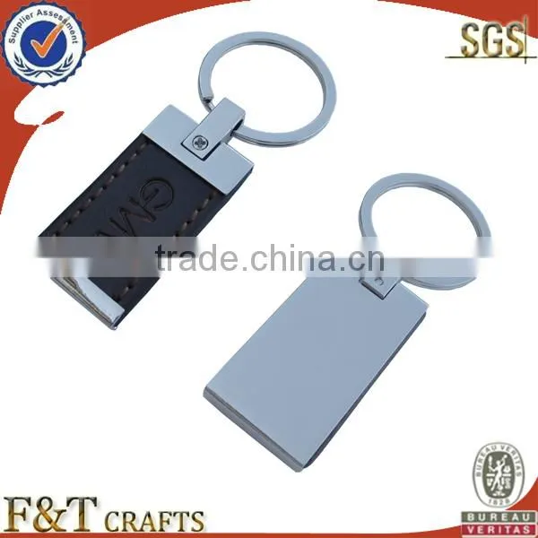 keychain leather lanyard with metal for custom logo