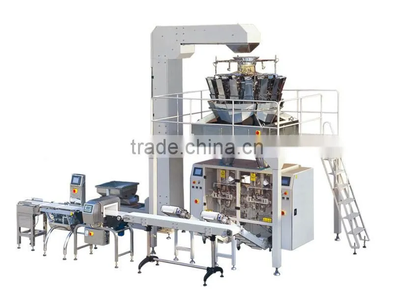Potato chip/crisp/stick weighing and packaging line, high speed,excellent efficiency