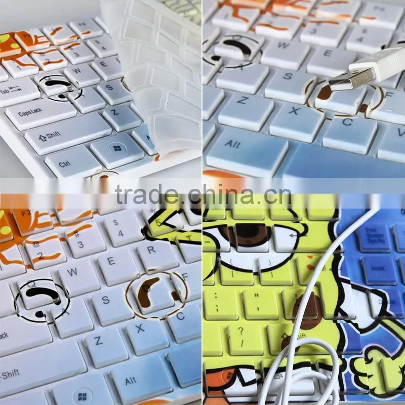 2016 high quality customize digital printing usb keyboard with painting