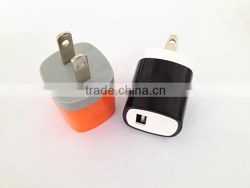 High quality 1A/1.5A 110V USB travel adapter charger with IC smart chip for mobile cell phone