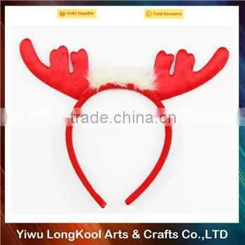 Yiwu factory wholesale kids party headband red reindeer christmas headband