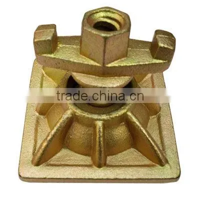 Formwork wing nut and tie rod in building